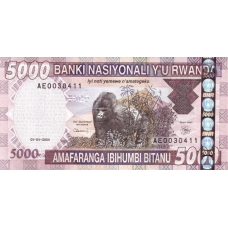 P33 Rwanda 5000 Francs Year 2004
